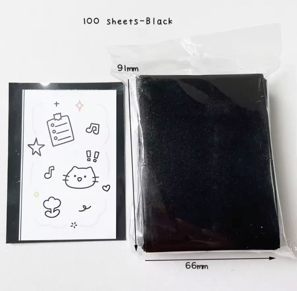 Paquete x5 unidades Sleeve fondo oscuro para Photocards